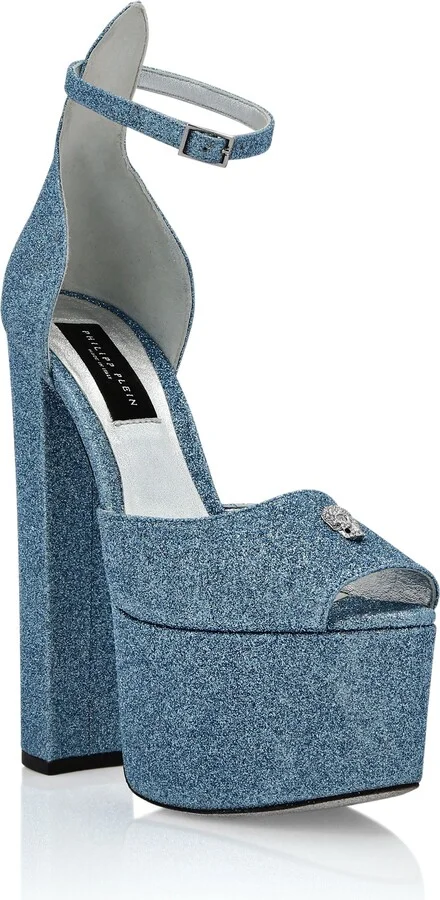 Glitter Platform Sandals Hi-Heels