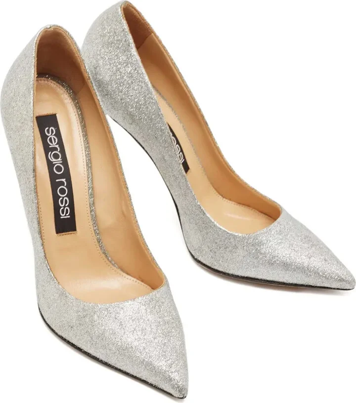 Glitter Pointed-Toe Pumps - Image 4