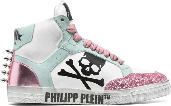 Glitter Retrokickz TM leather sneakers