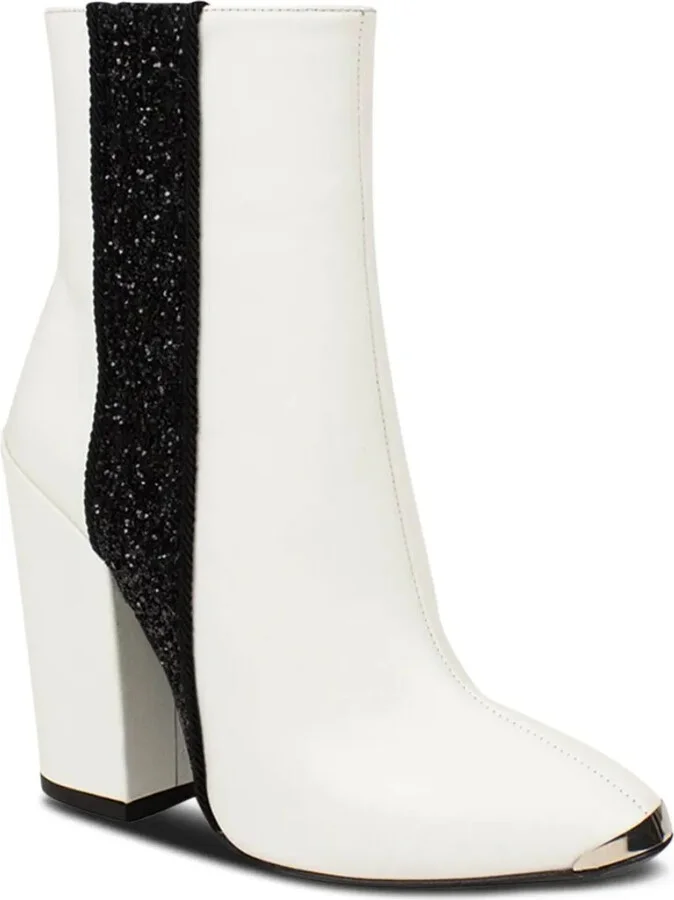 Glitter-Stripe Leather Boots - Image 2