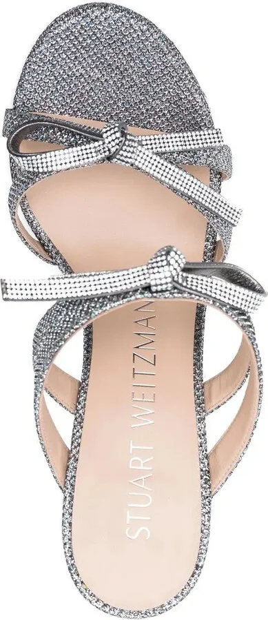 Glittered 90mm Bow-Detail Sandals - Image 4