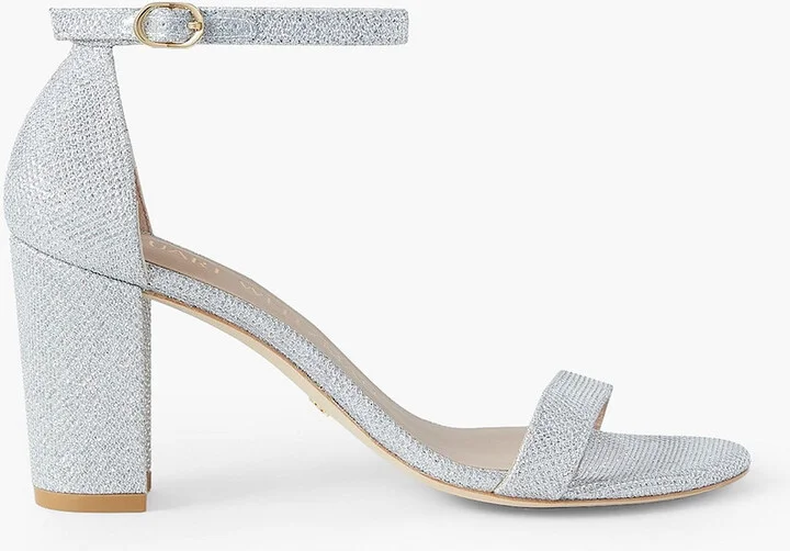 Glittered mesh sandals