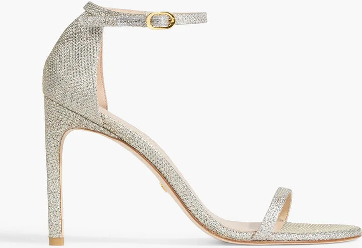Glittered woven sandals