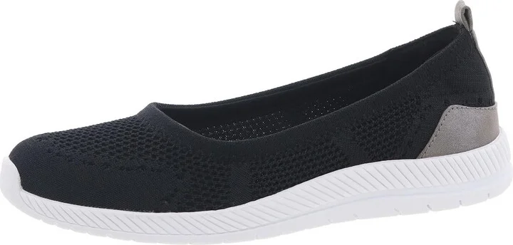 Glitz Womens Slip On Ballet Casual and Fashion Sneakers