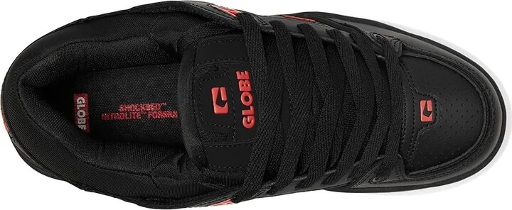 Globe Fusion Men's Skate Shoes Black/Red : 12 D - Medium, Leather/Synthetic - Image 2