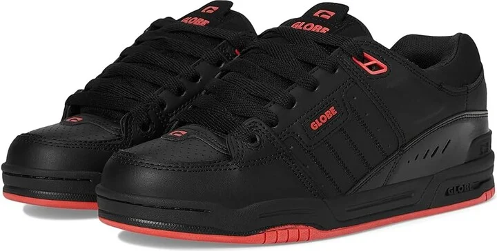 Globe Fusion Men's Skate Shoes Black/Red : 12 D - Medium, Leather/Synthetic