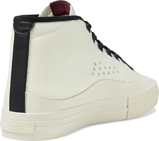 Globe Gillette Mid Men's Shoes Cream/Black : 9 D - Medium, Canvas/Leather - Image 4