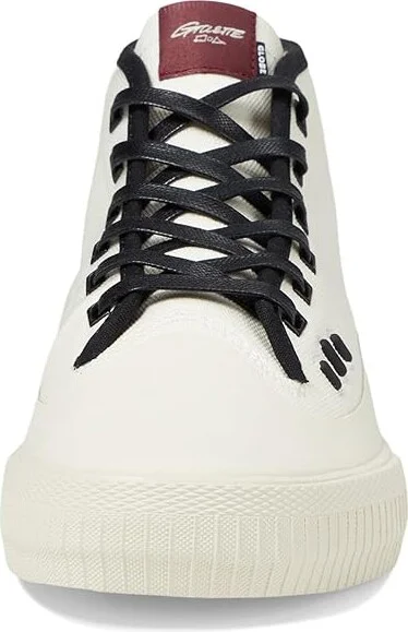 Globe Gillette Mid Men's Shoes Cream/Black : 9 D - Medium, Canvas/Leather - Image 5