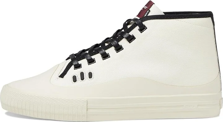 Globe Gillette Mid Men's Shoes Cream/Black : 9 D - Medium, Canvas/Leather - Image 6