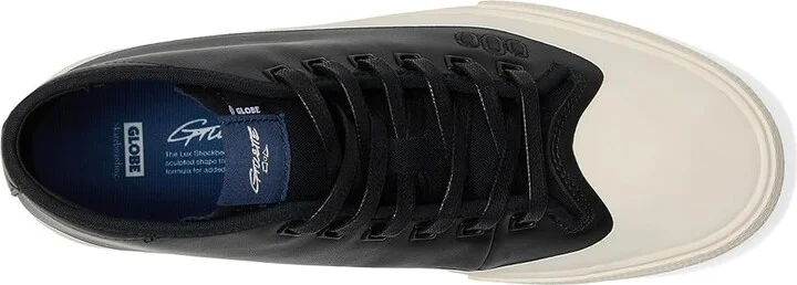 Globe Gillette Mid Men's Shoes Cream/Black : 9 D - Medium, Canvas/Leather - Image 7