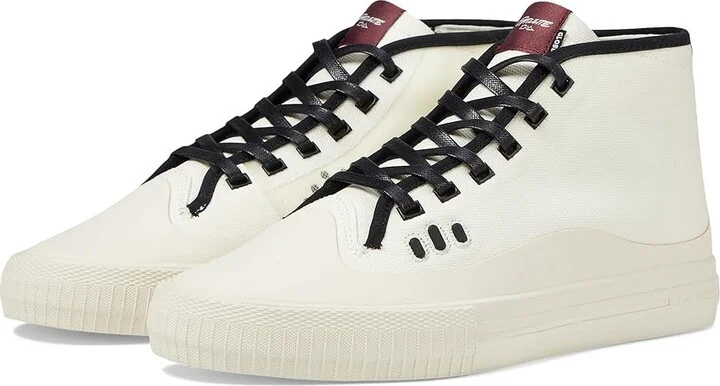 Globe Gillette Mid Men's Shoes Cream/Black : 9 D - Medium, Canvas/Leather
