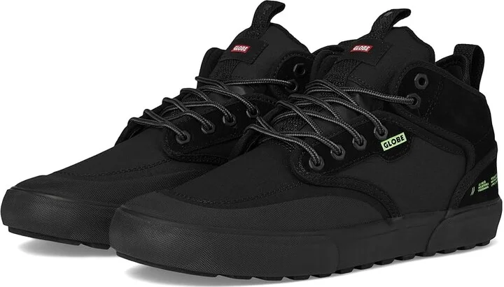 Globe Motley Mid Men's Skate Shoes Black/Lime/Summit : 10 D - Medium, Suede
