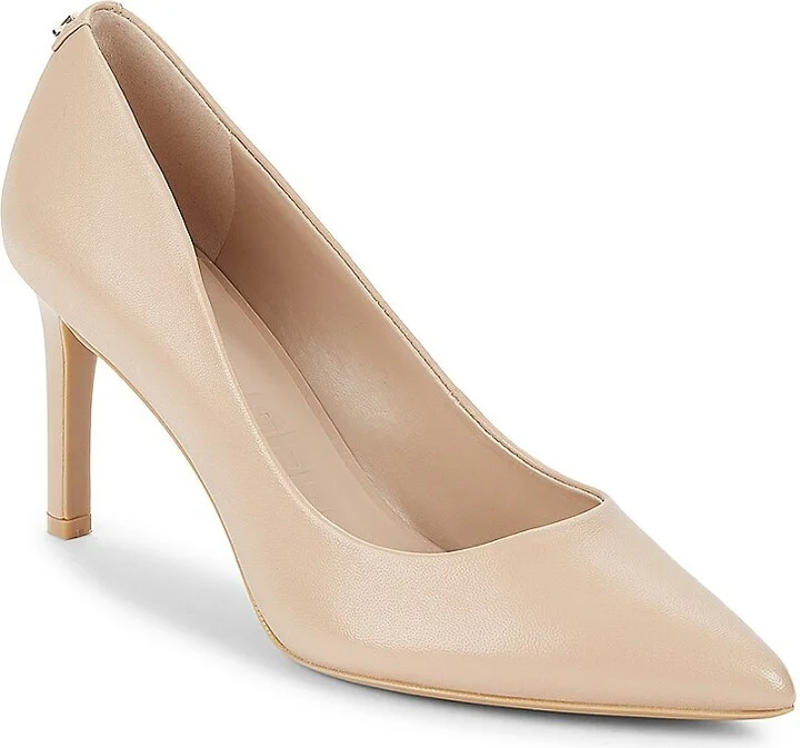 Glora Point Toe Leather Pumps - Image 2
