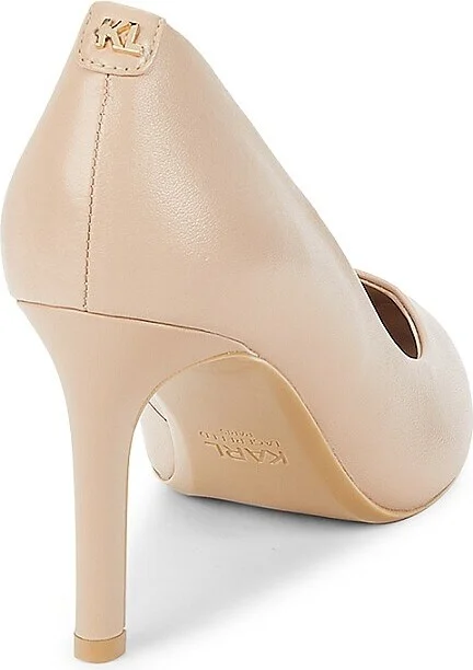 Glora Point Toe Leather Pumps - Image 3