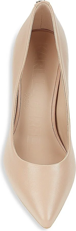 Glora Point Toe Leather Pumps - Image 6