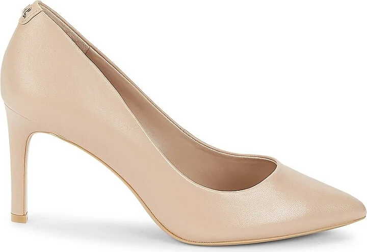 Glora Point Toe Leather Pumps