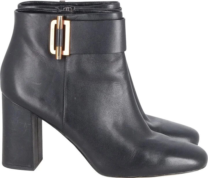 Gloria Ankle Boots in Black Leather