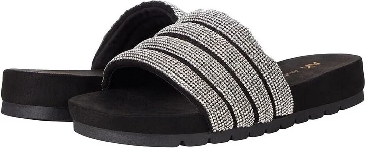 Gloria GLOR01f9-001 Slide Women's US 8.5 Black Slip On Sandals KHD808