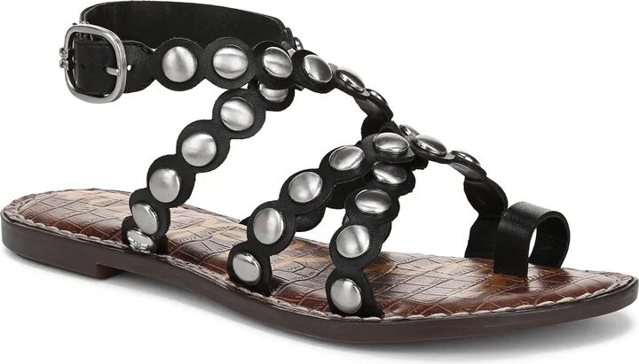 Gloria Stud Ankle Strap Sandal