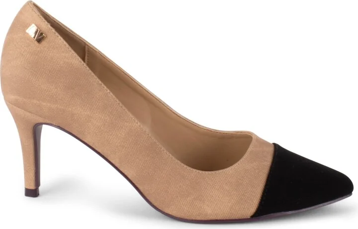 Gloria Vanderbilt Women's Brigitte Slip On Pumps - Natural/Black - Image 2