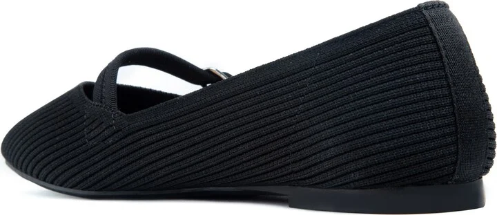 Glory Rib Knit Mary Jane Flat - Image 2
