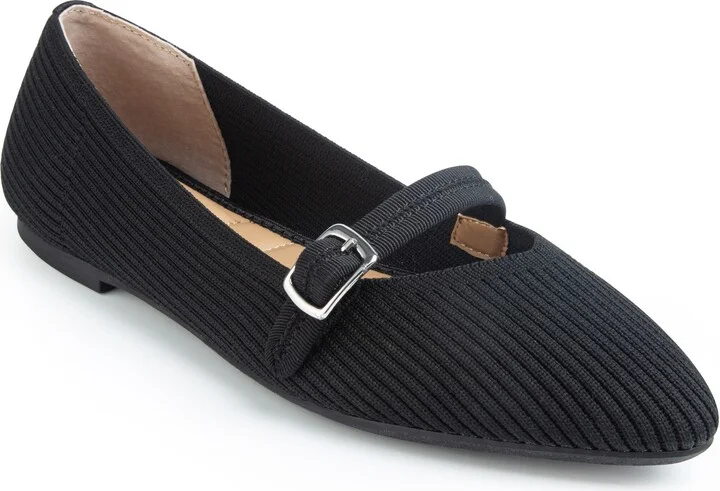 Glory Rib Knit Mary Jane Flat