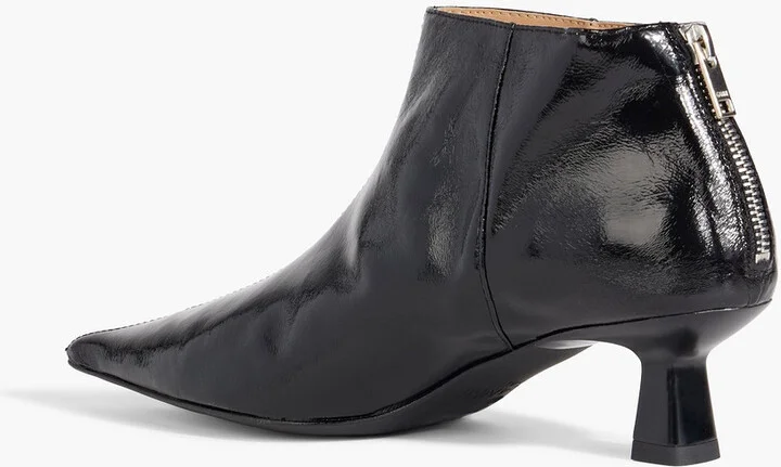 Glossed faux leather ankle boots - Image 3