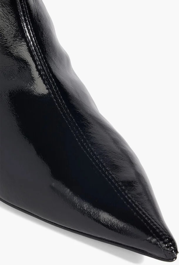 Glossed faux leather ankle boots - Image 4