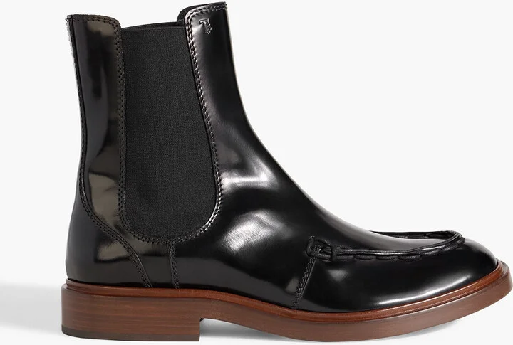 Glossed-leather Chelsea boots