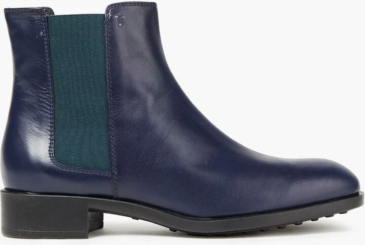 Glossed-leather Chelsea boots