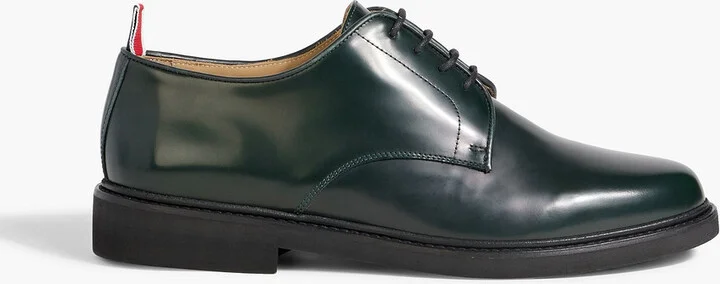 Glossed-leather derby shoes