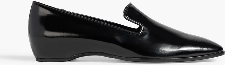 Glossed-leather loafers