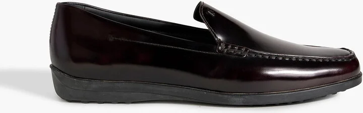 Glossed-leather loafers
