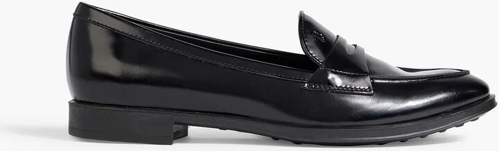 Glossed-leather loafers