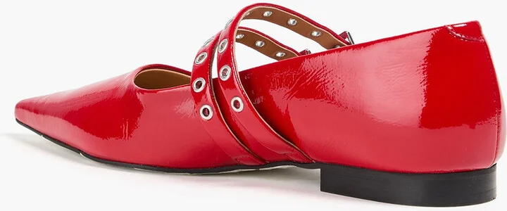 Glossed point-toe flats - Image 3