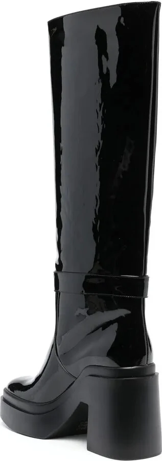 Glossy-Finish Heeled Boots - Image 3