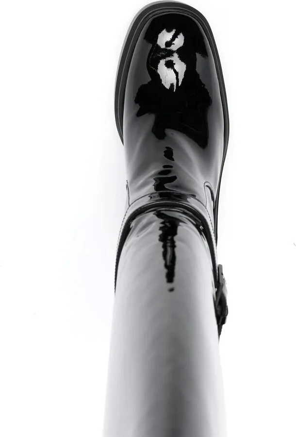 Glossy-Finish Heeled Boots - Image 4