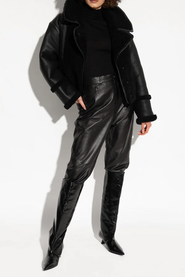 Glossy Heeled Boots, , - Black - Image 2