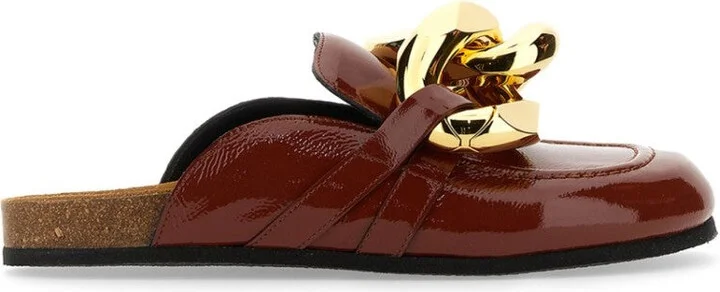 Glossy Leather Mules