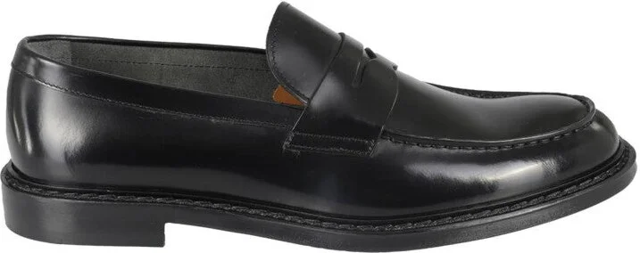 Glossy Leather Penny Loafers