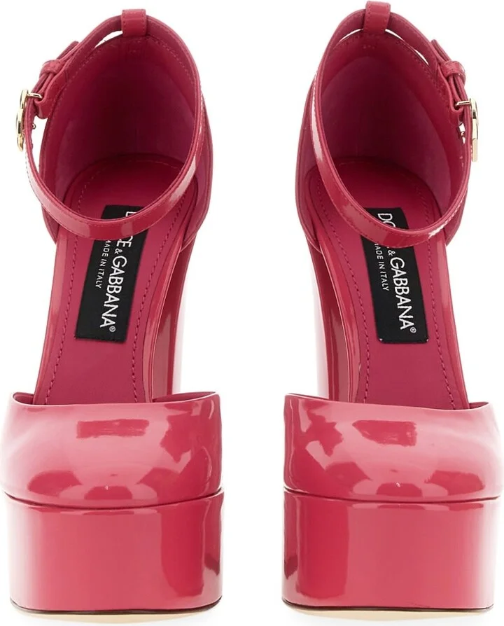 Glossy Leather Platform Pumps - Image 2