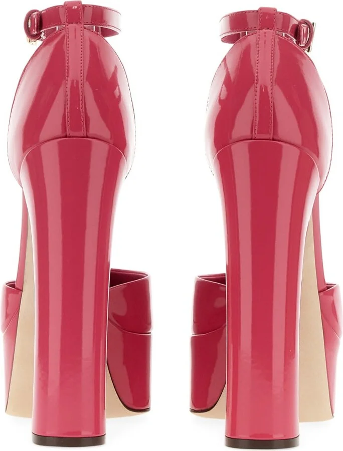 Glossy Leather Platform Pumps - Image 3