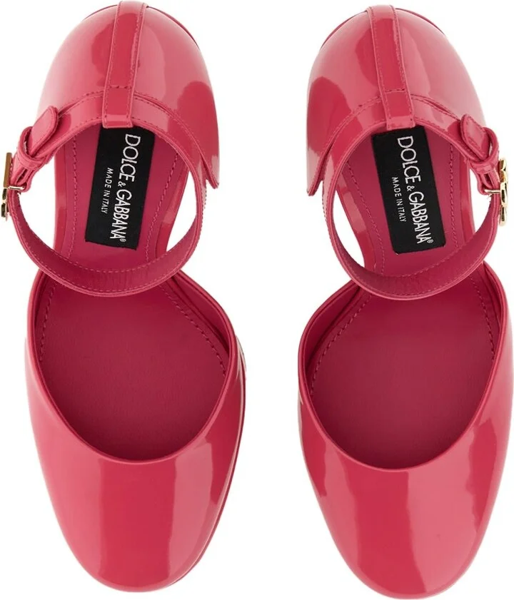 Glossy Leather Platform Pumps - Image 4