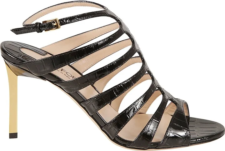 Glossy Stamped Sandals