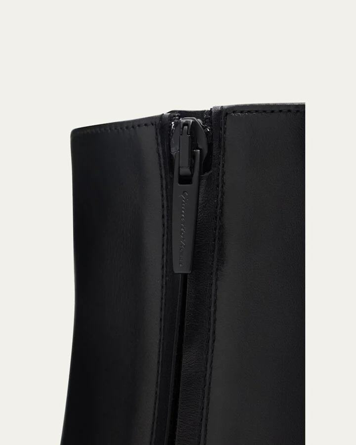 Glove Leather Block-Heel Booties - Image 5