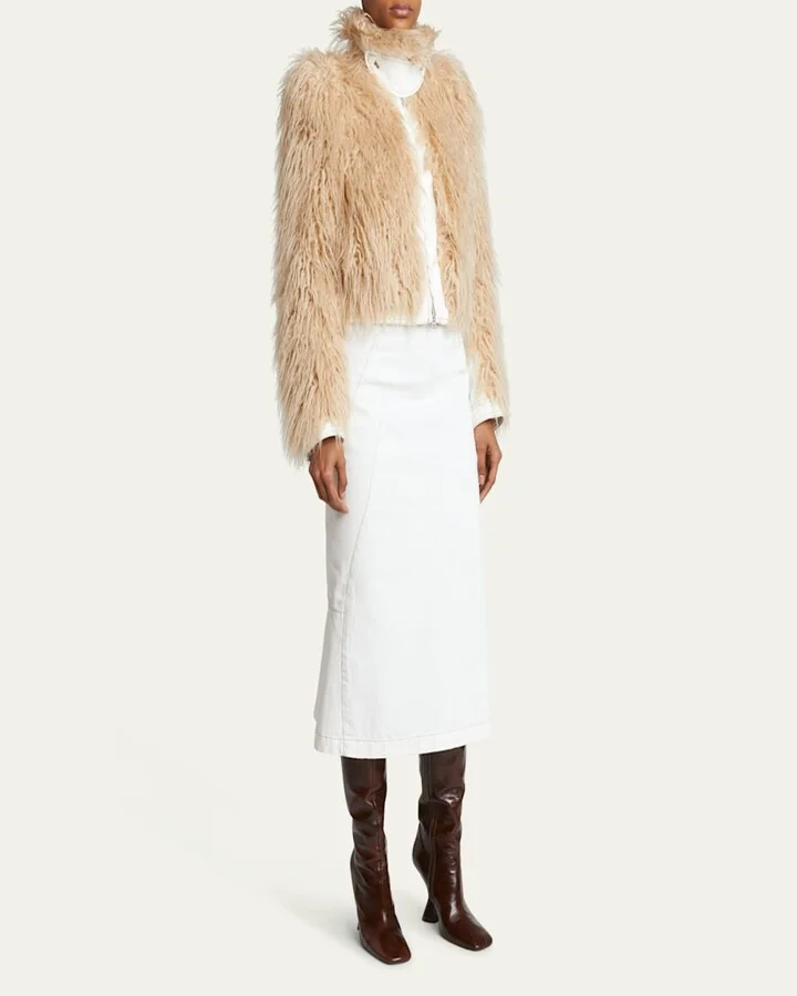 Glove Leather Wedge Knee Boots - Image 3