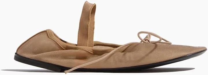 Glove Mary Jane Ballet Flats in Sand