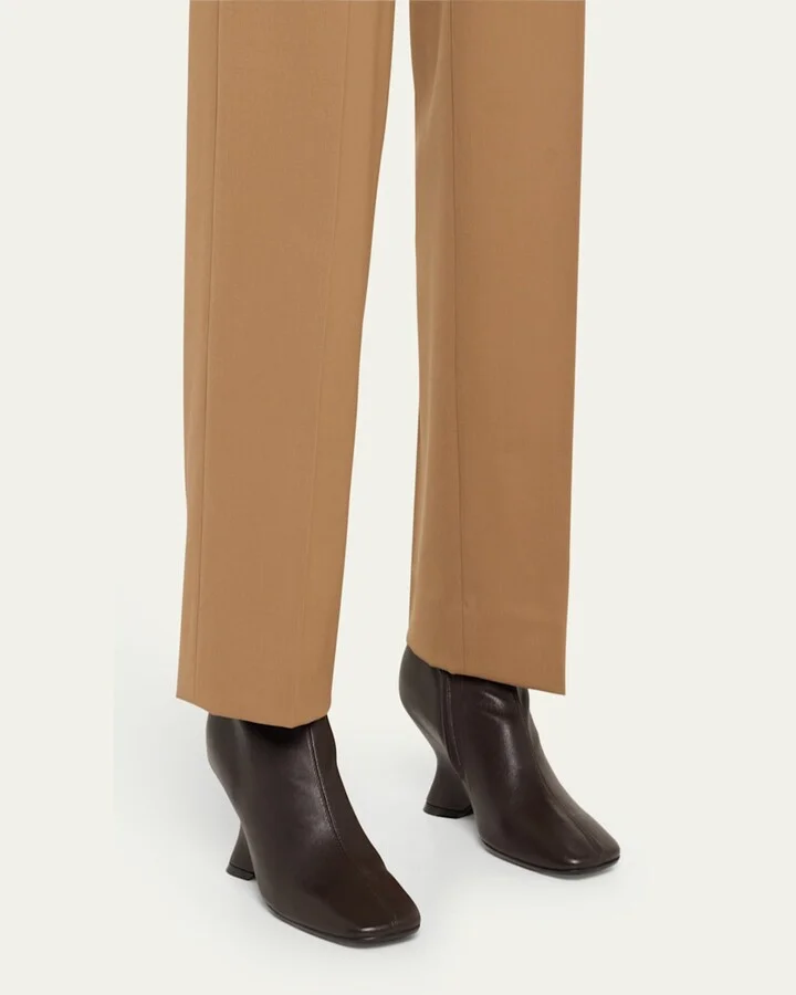 Glove Stretch Leather Wedge Boots - Image 3