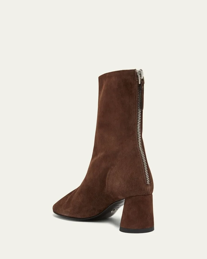 Glove Suede Block-Heel Ankle Boots - Image 2