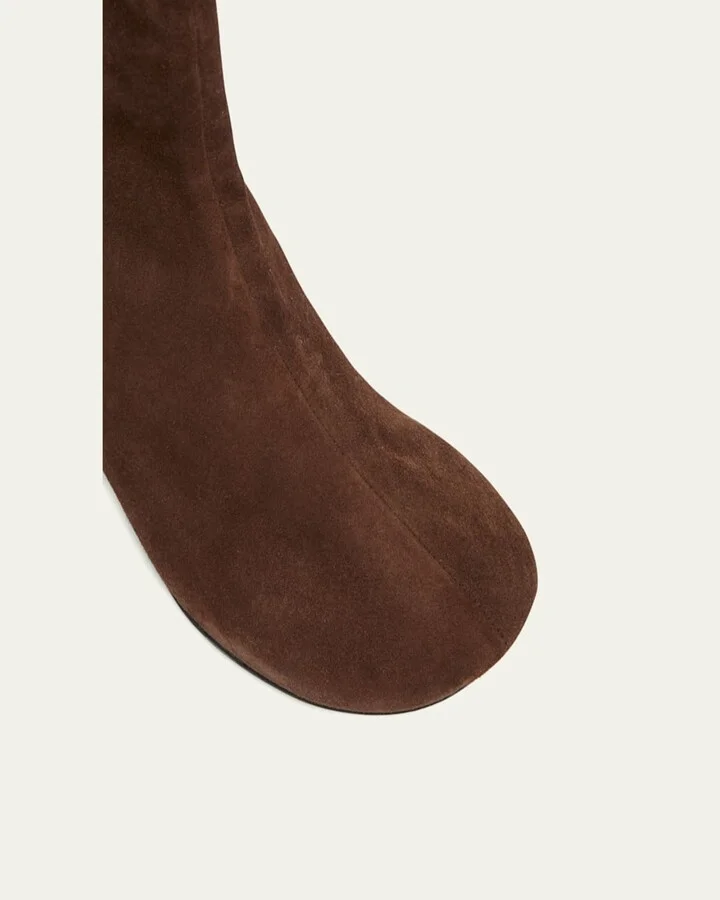 Glove Suede Block-Heel Ankle Boots - Image 3